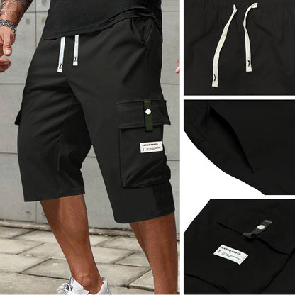 🐰✨ Pantalones Capri Cargo Casual para Hombre con Cintura de Cordó