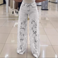 📢📢¡Gran liquidación ahora!⏰ Jeans de mezclilla con encaje y patchwork a la moda