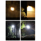 Lámpara solar de exterior con clip y sensor de movimiento.