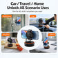 📱 50% dto. Soporte de móvil para coche con succión al vacío y atracción magnética de 20N – brazo telescópico y giro 360°. ¡Fijación estable y plegable! ✨🚗