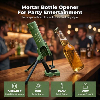 ⏰🔥  OFERTA TEMPO LIMITADO: -50%!   🍻  Mortaio para Tappi di Birra de 51 mm – Divertido Accesorio de Escritorio y Bar para Lanzar Tappi, Perfecto para Fiestas y Regalos 🚀✨