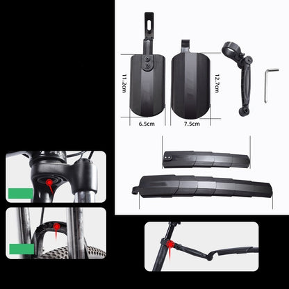⏰🔥 ¡Oferta Especial 50% OFF! 🚲 Guardabarros Retráctiles para Bicicleta – Ajuste Universal y Protección Contra Salpicaduras 💨✨
