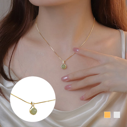 📢 50% dto.  Collar elegante con colgante de jade de Hetian – moderno, elegante y fácil de combinar. ¡Oferta irresistible! ✨💚