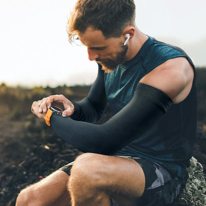 🧤 ¡50% de descuento! ☀️ Mangas de compresión deportivas frescas y refrescantes con protección UV 🏃‍♂️