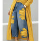 🌸 ¡PROMOCIÓN POR TIEMPO LIMITADO: 57% DE DESCUENTO! ✨ Jeans de mujer de pierna ancha con bordado floral: hechos a mano, modernos y cómodos 🌼