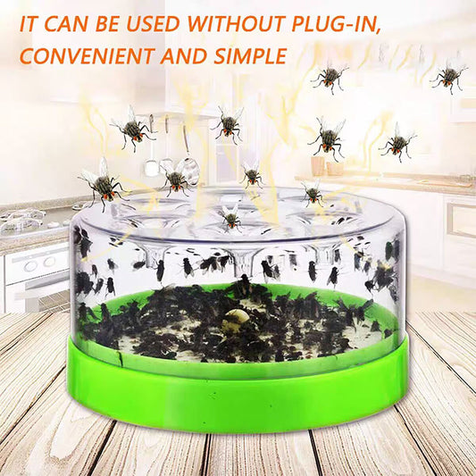 🪰✨ Trampa para moscas reutilizable sin electricidad, captura insectos eficaz para interiores y exteriores sin cables