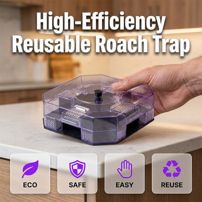 🪳🪤 Trampa anti cucarachas reciclable | Gran capacidad de captura, sin venenos, ideal para uso doméstico diario