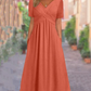 🌸¡OFERTA ESPECIAL 50% DE DESCUENTO!🌸 Vestidos largos de manga corta con cuello en V para mujer: ¡elegantes y cómodos!