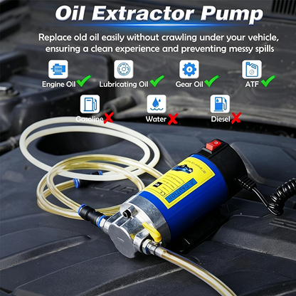 🛢️ 50% dto. Bomba portátil de extracción de aceite 12V/24V – motor de cobre, cabezal de aluminio y pinzas chapadas. ¡Cambia el aceite sin esfuerzo! ✨🔧