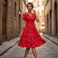 ⏰🔥 ¡OFERTA 50% OFF! 👗🌸 Vestido de Mujer con Cuello en V, Estampado Floral y Cintura Torcida – Elegancia Femenina, Figura Favorecida y Comodidad Todo el Día ✨