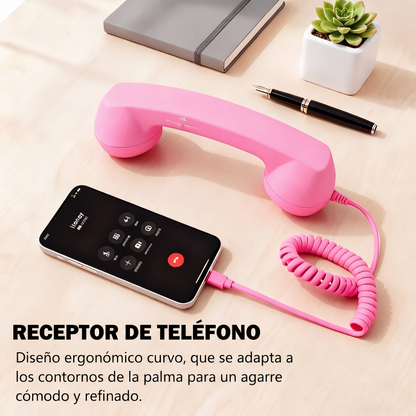 📞 50% dto. – ¡oferta limitada! Receptor de auricular estilo teléfono retro – diseño vintage, compatible con línea fija. Un toque clásico y elegante! ✨🎁