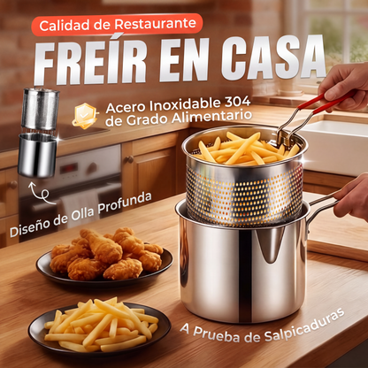 🔥¡Oferta Especial 50% Descuento!🔥 Freidora Multifuncional Acero Inoxidable 304