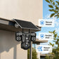 📹 50% dto. Cámara de seguridad solar de triple lente – cobertura 360°, inalámbrica y resistente a la intemperie. Vigilancia nítida día y noche! ☀️🏠
