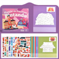 Libro de actividades con pegatinas geométricas para niños