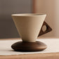 ☕ 50% dto. Taza vintage con asa de madera y platillo – estilo retro elegante, diseño único. El toque perfecto para tu rincón de café! ✨🍵