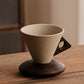 ☕ 50% dto. Taza vintage con asa de madera y platillo – estilo retro elegante, diseño único. El toque perfecto para tu rincón de café! ✨🍵