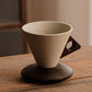 ☕ 50% dto. Taza vintage con asa de madera y platillo – estilo retro elegante, diseño único. El toque perfecto para tu rincón de café! ✨🍵