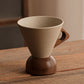 ☕ 50% dto. Taza vintage con asa de madera y platillo – estilo retro elegante, diseño único. El toque perfecto para tu rincón de café! ✨🍵