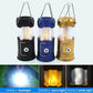 🔥 50% dto. Linterna de camping LED 3 en 1 con llama parpadeante – diseño retráctil, luz blanca y cálida, carga solar/USB. ¡Portátil para emergencias y aventuras! ✨🏕️