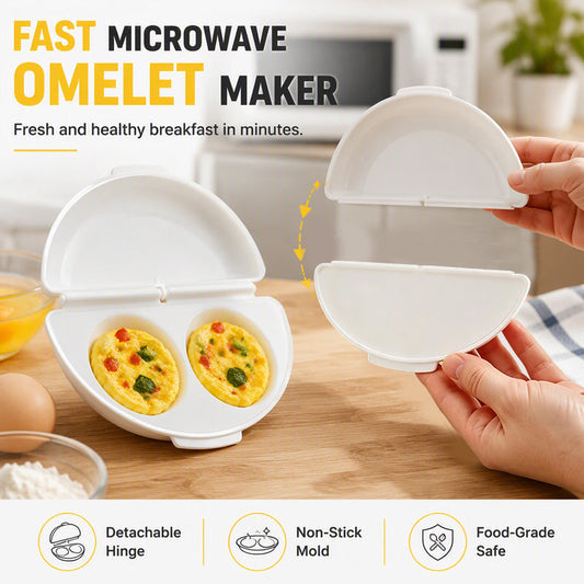 🍳 50% dto. Utensilio 2 en 1 para microondas – cocina huevos en minutos, sin sartenes. Desayuno rápido y fácil de limpiar! ⏱️✨