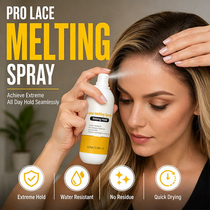 💇‍♀️ 50% dto. Lace melting spray – fusión invisible con la piel, fijación extrema 24h. Sin picor, resistente al calor y humedad! ✨🛡️