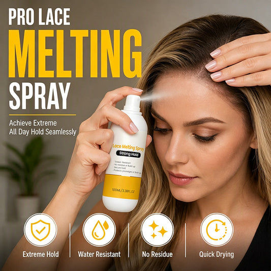 💇‍♀️ 50% dto. Lace melting spray – fusión invisible con la piel, fijación extrema 24h. Sin picor, resistente al calor y humedad! ✨🛡️