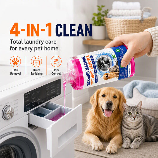 🐾 50% dto. Limpiador 4 en 1 para lavadora – elimina pelo de mascotas, desinfecta el tambor y neutraliza olores. Fórmula segura y concentrada! ✨🧺