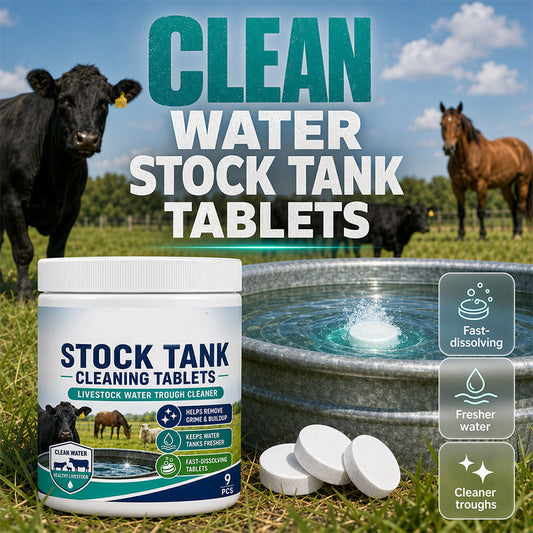 🐄 50% dto. Tabletas de limpieza de rápida disolución para tanques de agua y bebederos de ganado – purifica el agua, elimina algas y bacterias. Fácil y eficaz! ✨💧