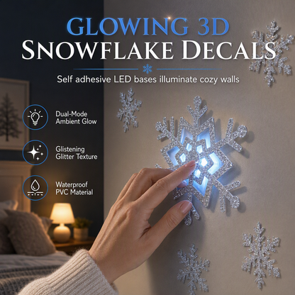 ❄️ 50% dto. Luces de pared LED copo de nieve 3D – diseño dimensional, luz multicolor y control remoto. Decora tu hogar esta Navidad! ✨🎄