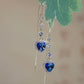 💙 50% dto. Pendientes largos con corazón de gemas azules – 2.10 Cttw, hipoalergénicos y sin níquel. Regalo ideal para ella! ✨🎁