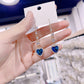 💙 50% dto. Pendientes largos con corazón de gemas azules – 2.10 Cttw, hipoalergénicos y sin níquel. Regalo ideal para ella! ✨🎁