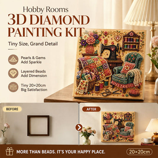 💎 50% dto. Kit de pintura con diamantes temático de habitación – actividad relajante sin pantallas, acabado brillante y decoración hecha a mano. ¡Regalo ideal para creativos! ✨🎨