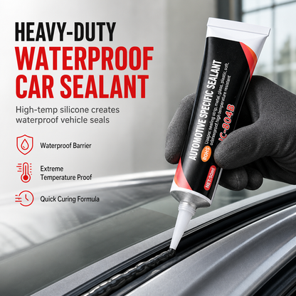 🚗 50% dto. Sellador automotriz impermeable de alta resistencia – silicona resistente al calor, sella ventanas, faros y carrocería. Protección duradera! ✨🛡️