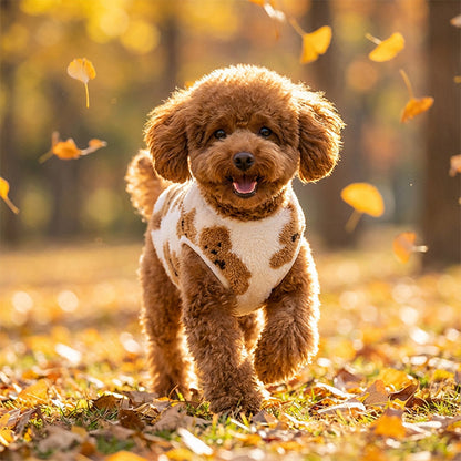 🐶 50% dto. Chaleco de felpa gruesa para mascotas – diseño sin mangas, fácil de poner y estampado de osito. ¡Abriga a tu mascota en días fríos! ✨🧥