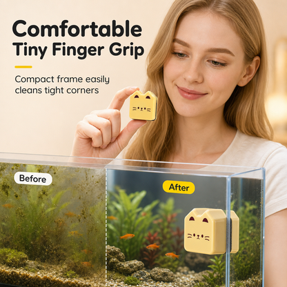 🐠 50% dto. Limpiacristales magnético de doble cara para acuario – limpia el interior desde fuera, elimina algas sin mojarte. ¡4 colores y agarre compacto! ✨🧲