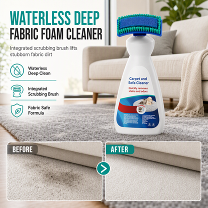 🛋️ 50% dto. Limpiador en espuma sin agua para alfombras y sofás – cepillo dual integrado, elimina olores y suciedad profunda. ¡Sin residuos húmedos! ✨🧼