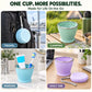 🥤 50% dto. Vaso de viaje plegable de silicona – se pliega en segundos, correa para mochila y borde de acero inoxidable. ¡Apto para agua hirviendo, ultraligero! ✨🎒