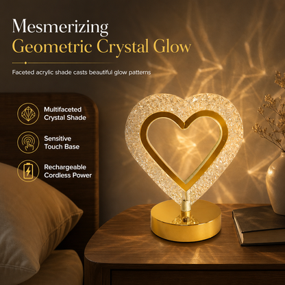 ✨ 50% dto. Lámpara de noche táctil de cristal geométrico – brillo fascinante, control táctil, luz de 3 colores y diseño versátil. ¡Carga USB y ambiente acogedor! ✨🔮