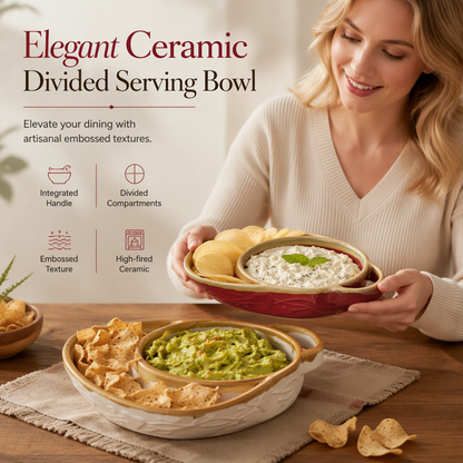 🍲 50% dto. Fuente de cerámica con compartimentos estilo retro – apta para horno, microondas y lavavajillas. ¡Sirve directamente a la mesa y separa sabores sin mezclarlos! ✨🔥
