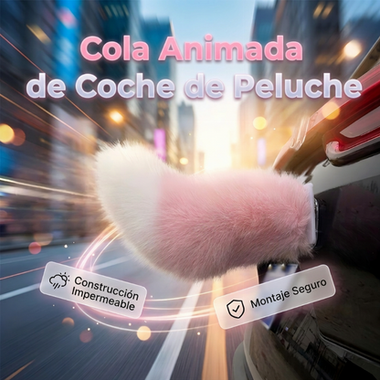 🚗 50% dto. Cola de coche de peluche animada con control remoto y voz – resistente a la intemperie, montaje adhesivo y recargable Type-C. ¡Destaca y capta todas las miradas! ✨🎉