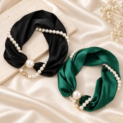 Collar bufanda de perlas