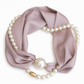 Collar bufanda de perlas