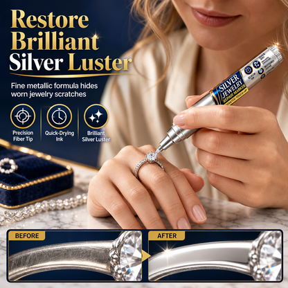 ✨ Compra 1 lleva 1. Lápiz de restauración de plata – punta de precisión que cubre rayones y devuelve el brillo radiante. ¡Fórmula de secado rápido para todas tus joyas, 5 ml! ✨💎