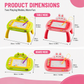 🎨 50% dto. Pizarra magnética infantil con patas desmontables – superficie borrable de 4 colores, lápiz con cordón y 4 sellos. ¡Dibuja, borra y vuelve a empezar sin tiza ni polvo! ✨🖍️