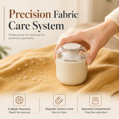 🧶 50% dto. Quitapelusas de succión magnética – cuchillas de acero de precisión, cuidado delicado para tejidos y 5W de potencia. ¡Restaura la suavidad de tu ropa sin esfuerzo, beige! ✨👕