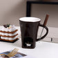🍫 50% dto. Taza de fondue de chocolate de cerámica con portavelas integrado – mantiene el chocolate a la temperatura ideal. ¡Incluye tenedor de metal y 200 ml! ✨🔥