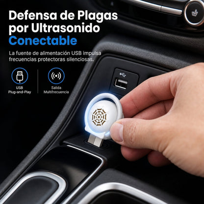 🔌 50% dto. Repelente ultrasónico de plagas USB – silencioso, carcasa ABS retardante de llamas y alcance de 10-80 m². ¡Protege tu hogar, oficina o coche al instante! ✨🛡️