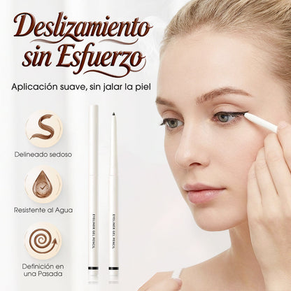 ✒️ 50% dto. Lápiz delineador en gel de punta ultrafina 2 mm – pigmentación intensa, secado rápido y hasta 12 h a prueba de agua y sudor. ¡Precisión profesional en 2 tonos! ✨👁️