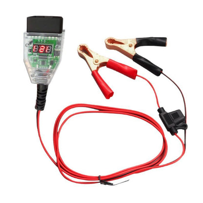 🔋 50% dto. Conector OBD II salvamemorias – suministro ininterrumpido, pantalla de voltaje y protección contra polaridad inversa. ¡Cambia la batería sin perder configuraciones! ✨🛡️