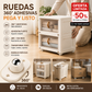 🥳 50% dto. Rueda universal autoadhesiva – giro 360°, acero inoxidable, mueve muebles y macetas sin esfuerzo. Ideal para mayores! 🏠✨
